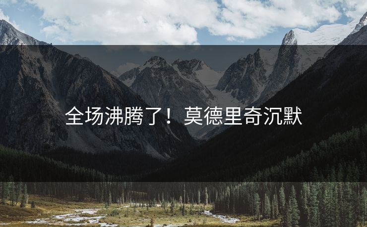 全场沸腾了！莫德里奇沉默